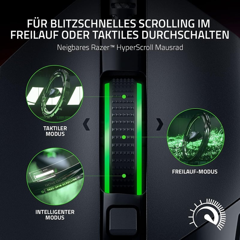 Razer Basilisk V3 Vezetékes Gamer Egér RGB Világítással PC/Mac-hez - black, Basilisk V3