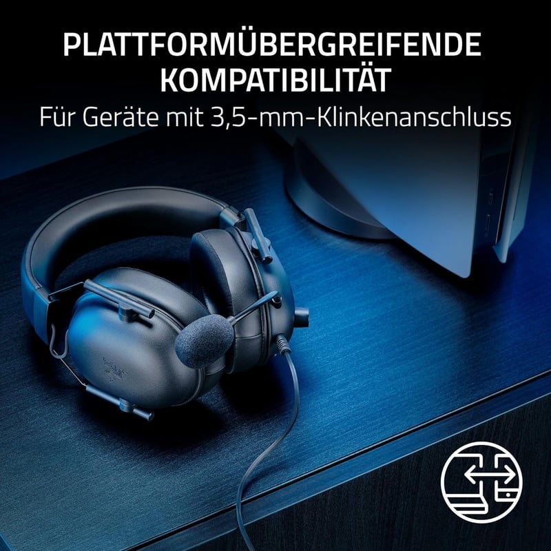 Razer BlackShark V2 X PlayStation Vezetékes Gaming Headset Mikrofon Zajszűréssel - black, BlackShark V2 X | Playstation