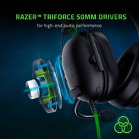 Razer BlackShark V2 X vezetékes e sport fejhallgató Triforce 50 mm hangszóró passzív zajszűréssel 7.1 térhangzás kardioid mikrofon fekete 3