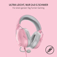 Căști de gaming cu fir Razer BlackShark V2 X - Difuzoare Triforce 50 mm, sunet surround 7.1, microfon cardioid HyperClear, anulare pasivă a zgomotului, Quartz Pink 7