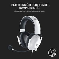 Káblový headset pre e-šport Razer BlackShark V2 X – 50 mm meniče Triforce, priestorový zvuk 7.1, kardioidný mikrofón Hyperclear, pasívne potlačenie hluku, biely 8