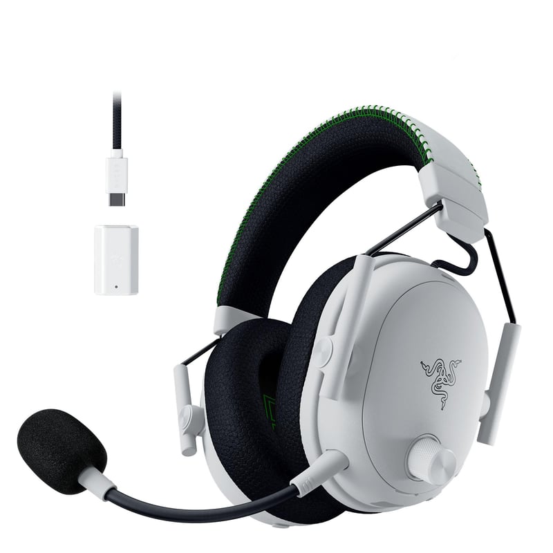 Cască Gaming Wireless Razer BlackShark V3 Pro Xbox S|X Albă - Anulare zgomot ANC, Triforce 50 mm, HyperSpeed 2.4GHz și Bluetooth, Xbox/PC