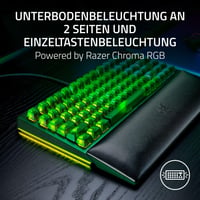 Razer BlackWidow V4 75% Phantom Green Edition vymeniteľná mechanická herná klávesnica s oranžovými taktickými spínačmi, kolieskom na ovládanie médií a americkým rozložením kláves 5
