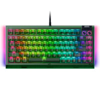 Razer BlackWidow V4 75% Phantom Green Edition vymeniteľná mechanická herná klávesnica s oranžovými taktickými spínačmi, kolieskom na ovládanie médií a americkým rozložením kláves 8