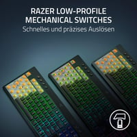Bezdrôtová herná klávesnica Razer BlackWidow V4 Tenkeyless HyperSpeed Low Profile – oranžové spínače, hot-swap, RGB, HyperSpeed a BT 2