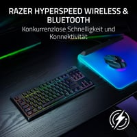 Bezdrôtová herná klávesnica Razer BlackWidow V4 Tenkeyless HyperSpeed Low Profile – oranžové spínače, hot-swap, RGB, HyperSpeed a BT 3