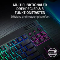 Bezdrôtová herná klávesnica Razer BlackWidow V4 Tenkeyless HyperSpeed Low Profile – oranžové spínače, hot-swap, RGB, HyperSpeed a BT 4