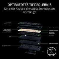 Bezdrôtová herná klávesnica Razer BlackWidow V4 Tenkeyless HyperSpeed Low Profile – oranžové spínače, hot-swap, RGB, HyperSpeed a BT 6