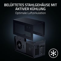 Externý grafický desktop Razer Core X V2 pre notebooky s rozhraním Thunderbolt – Thunderbolt 3 – 3,5-slotové PCIe – vetraná oceľová skriňa – čierna 7