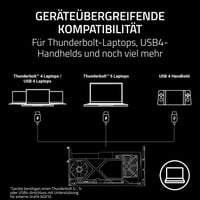 Externý grafický desktop Razer Core X V2 pre notebooky s rozhraním Thunderbolt – Thunderbolt 3 – 3,5-slotové PCIe – vetraná oceľová skriňa – čierna 4