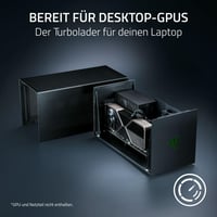 Externý grafický desktop Razer Core X V2 pre notebooky s rozhraním Thunderbolt – Thunderbolt 3 – 3,5-slotové PCIe – vetraná oceľová skriňa – čierna 2