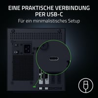 Externý grafický desktop Razer Core X V2 pre notebooky s rozhraním Thunderbolt – Thunderbolt 3 – 3,5-slotové PCIe – vetraná oceľová skriňa – čierna 5