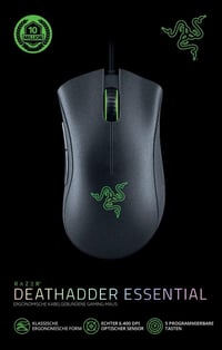 Razer DeathAdder Essential 2021 Vezetékes Gamer Egér 6400 DPI Optikai Szenzor - black, DeathAdder Essential (2021) 6