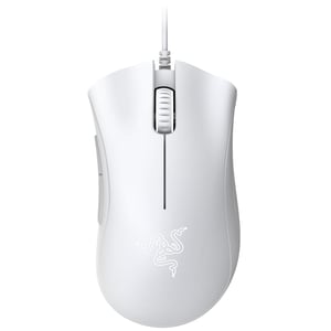 Mouse de gaming cu fir Razer DeathAdder Essential (2021), alb, senzor optic 6400 DPI, 5 butoane programabile, design ergonomic