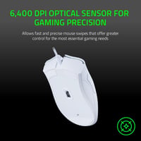 Razer DeathAdder Essential (2021) vezetékes gamer egér - fehér 5