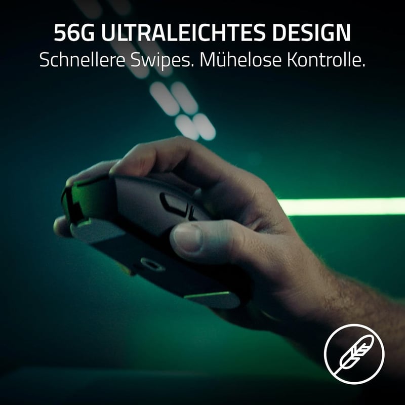 Razer DeathAdder V4 Pro Wireless Gamer Egér 56g Ultralight 45K Sensor - black, DeathAdder V4 Pro