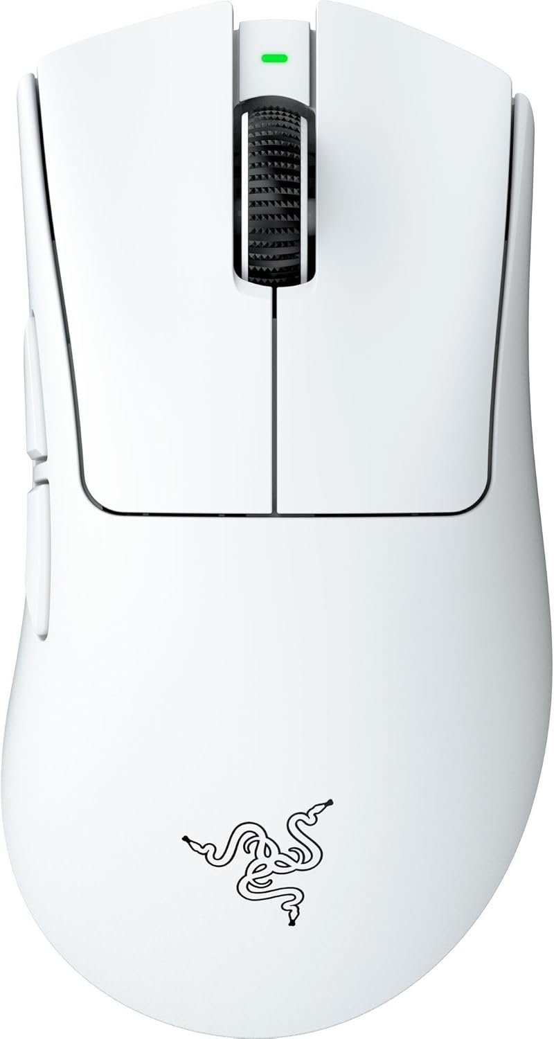 Razer DeathAdder V4 Pro Wireless Gamer Egér 57g Fehér 45K Szenzor - White, DeathAdder V4 Pro