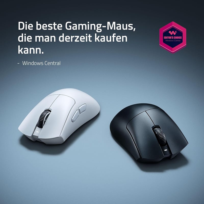 Razer DeathAdder V4 Pro Wireless Gamer Egér 57g Fehér 45K Szenzor - White, DeathAdder V4 Pro