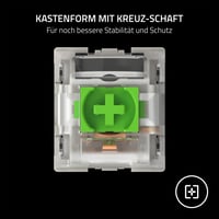 Sada mechanických spínačov Razer – Zelený "clicky" spínač, 3. generácia, balenie, priehľadný kryt, šošovka pre LED, životnosť 100 miliónov stlačení 8