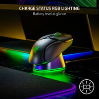 Razer Mouse Dock Pro s bezdrôtovým nabíjacím pukom – Magnetické nabíjanie, HyperPolling 8K Hz, Chroma RGB, protišmyková základňa – Čierna 5