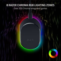 Razer Mouse Dock Pro s bezdrôtovým nabíjacím pukom – Magnetické nabíjanie, HyperPolling 8K Hz, Chroma RGB, protišmyková základňa – Čierna 4