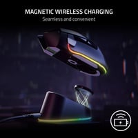 Razer Mouse Dock Pro s bezdrôtovým nabíjacím pukom – Magnetické nabíjanie, HyperPolling 8K Hz, Chroma RGB, protišmyková základňa – Čierna 2