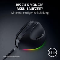 Razer Pro Click V2 Vertical ergonómikus vezeték nélküli egér, jobbkezes, 30K szenzor - fekete 6