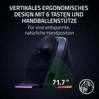 Razer Pro Click V2 Vertical ergonómikus vezeték nélküli egér, jobbkezes, 30K szenzor - fekete 3