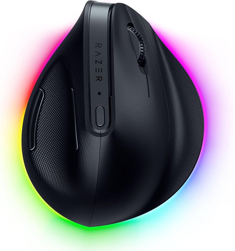 Razer Pro Click V2 Vertical ergonómikus vezeték nélküli egér, jobbkezes, 30K szenzor - fekete