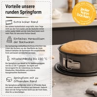 Formă de tort cu arc RBV Birkmann 28 cm rotundă – Oțel carbon gri, strat antiaderent de marcă, margine extra înaltă de 9 cm, protecție împotriva scurgerilor 3