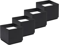 RCHYFEED Fekete bútoremelő 5 cm 2 inch szénacél elefánt alap, szélesebb ágy és asztal lábemelő készlet 4 db, 7,6 cm-ig 1