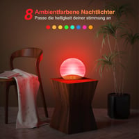 REACHER Ébresztőóra Napfelkelte Fénnyel, Dimmer, 26 Hang, Fa Éjjeli Lámpa 5