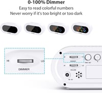 REACHER Kompakt LED Digitális Ébresztőóra Dimmer Funkcióval Hálószobához 4