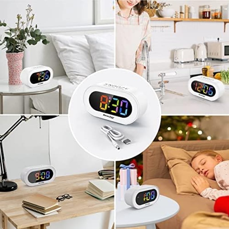 REACHER Kompakt LED Digitális Ébresztőóra Dimmer Funkcióval Hálószobához