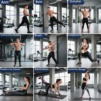 Set benzi elastice de fitness Readaeer, 6 piese – cu mânere, ancoră pentru ușă, benzi pentru glezne și poster, expander din latex pentru antrenament de forță și exerciții acasă (300 lbs/135 kg) 7