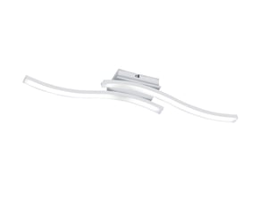 Reality Leuchten Route R62472131 LED stropna svjetiljka, mat bijeli metal, 2x5W LED, moderna rasvjeta za dnevni boravak i spavaću sobu