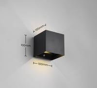Reality Leuchten Talent R27759132 LED akumulátorová nástenná lampa, matný čierny kov, magnetické uchytenie, snímač pohybu, súmrakový senzor, nabíjanie cez USB-C, Fe 3