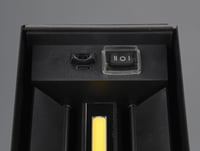 Reality Leuchten Talent R27759132 LED akumulátorová nástenná lampa, matný čierny kov, magnetické uchytenie, snímač pohybu, súmrakový senzor, nabíjanie cez USB-C, Fe 10