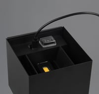 Reality Leuchten Talent R27759132 LED akumulátorová nástenná lampa, matný čierny kov, magnetické uchytenie, snímač pohybu, súmrakový senzor, nabíjanie cez USB-C, Fe 5