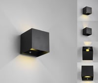 Reality Leuchten Talent R27759132 LED akumulátorová nástenná lampa, matný čierny kov, magnetické uchytenie, snímač pohybu, súmrakový senzor, nabíjanie cez USB-C, Fe 2