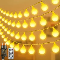 Realky 100 LED tündérfény 15m meleg fehér dimmelhető távirányítóval IP65 - 15 m, Warm White-b 1