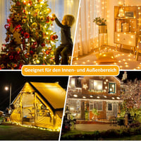 Realky 100 LED tündérfény 15m meleg fehér dimmelhető távirányítóval IP65 - 15 m, Warm White-b 7