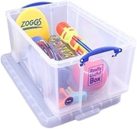 Really Useful Box 64 literes átlátszó műanyag tárolódoboz – 2 db-os csomag, színtelen 6