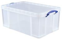 Really Useful Box 64 literes átlátszó műanyag tárolódoboz – 2 db-os csomag, színtelen 2