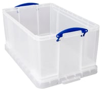 Really Useful Box 64 literes átlátszó műanyag tárolódoboz – 2 db-os csomag, színtelen 3