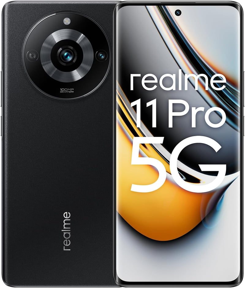 realme 11 Pro 5G 8GB 128GB Smartphone 120Hz kijelző 100MP kamera 5000mAh - SC BLACK, 11 Pro