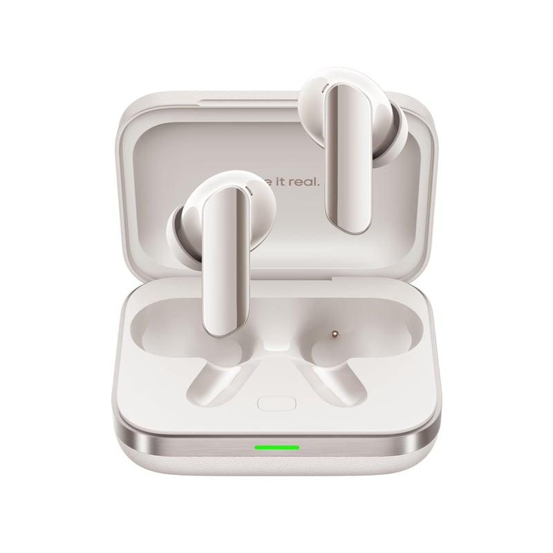 Bezdrôtové slúchadlá realme Buds Air 7 Pro RMA2407, potlačenie hluku 53 dB, AI preklad, dizajn z leteckého hliníka, biele