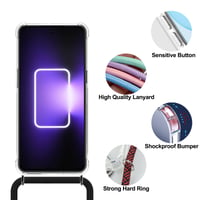Odolný kryt na Realme GT 3 fialový s nastaviteľnou šnúrkou na krk 2