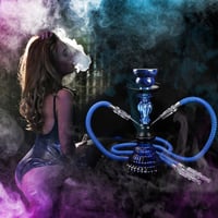 REANICE 11 Colos Vízipipa Szett 2 Csővel - Kék Üveg Shisha Hőkezelő Rendszerrel, Kerámia Dohánytartóval és Kiegészítőkkel - blake, Glass 6