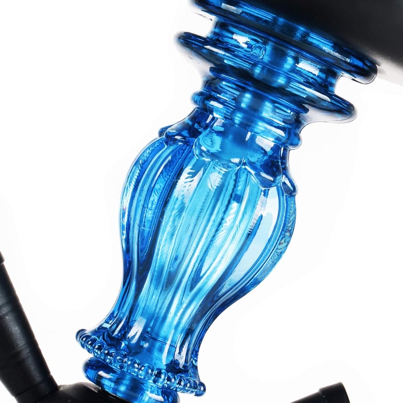 REANICE 11 Colos Vízipipa Szett 2 Csővel - Kék Üveg Shisha Hőkezelő Rendszerrel, Kerámia Dohánytartóval és Kiegészítőkkel - blake, Glass
